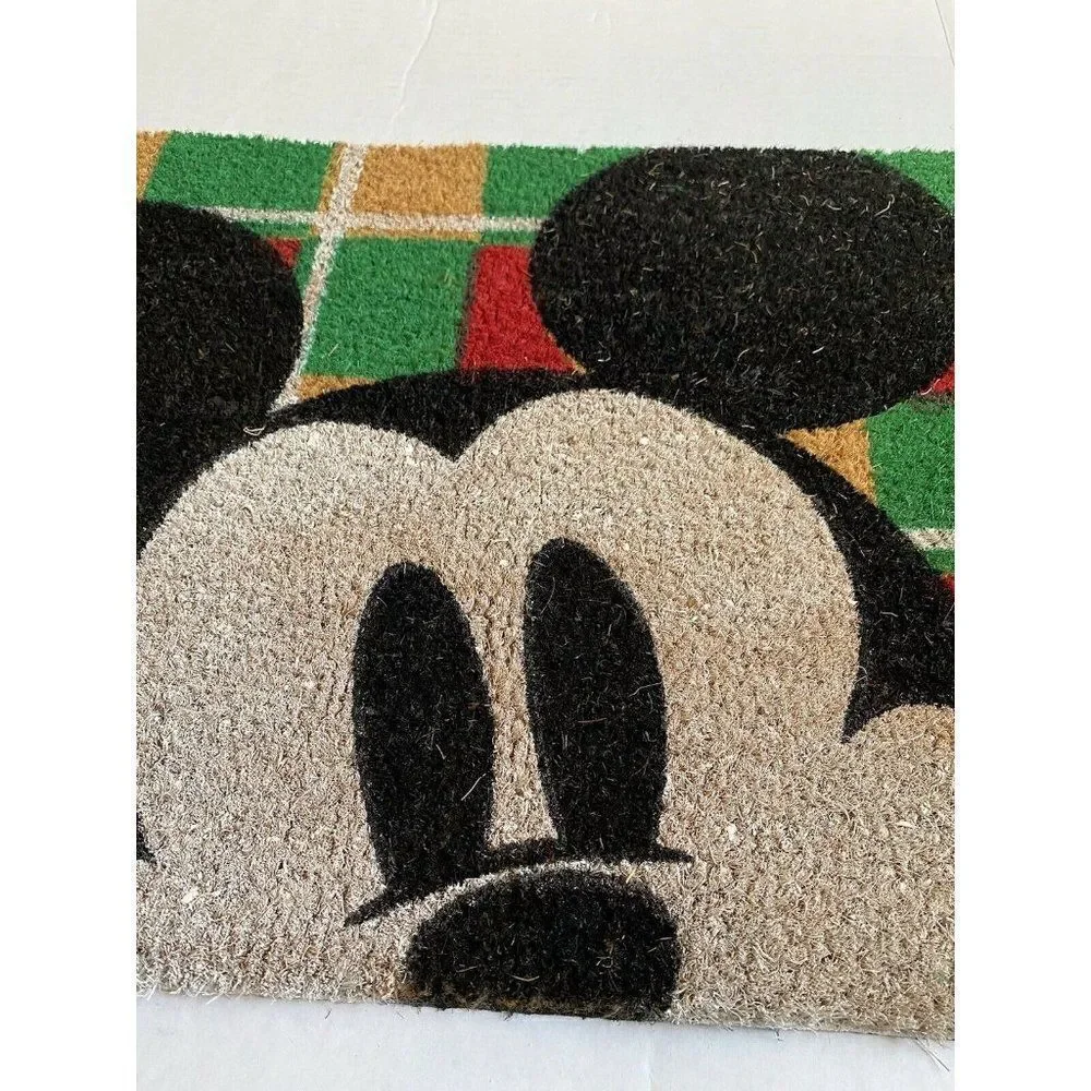 Disney Mickey Mouse Christmas‎ Holiday Season Coir Door Mat 18 x 28” Outdoor New